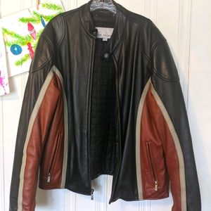 Wilsons Leather Cafe Motorcycle Leather Jacket